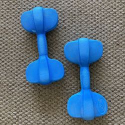 Set Of Two Blue Water Dumbbells