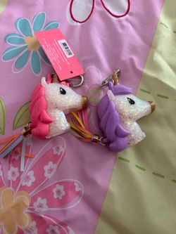 Glitter Unicorn Keychain Set of 2