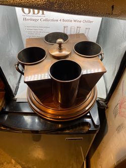 💥 10%OFF💥 ODI ⚡️ Old Dutch International Heritage Collection 4-Bottle Wine Chiller in an antique copper finish.