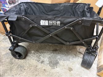 Heavy Duty Folding Wagon Cart – All-Terrain Wide Wheels
