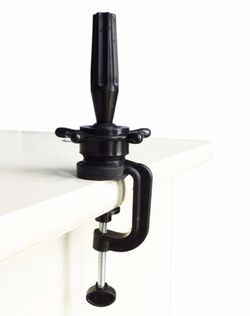 Mannequin Canvas Block Head Black C clamp Stand