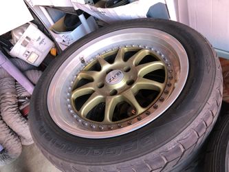 Set of blitz racing wheels. And tires maybe 20% left 17” bolt pattern is 5x114.3
