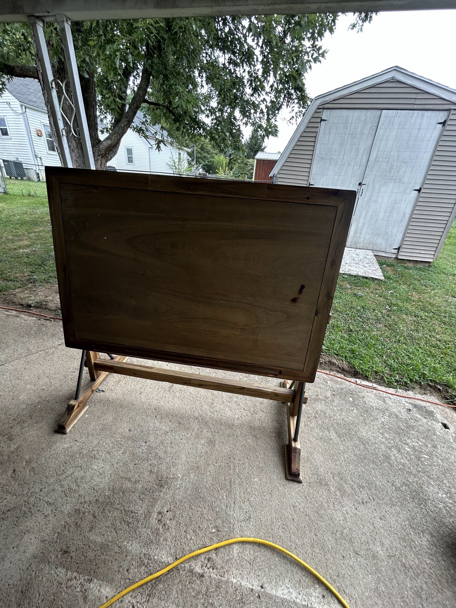 Handcrafted Solid Oak Drafting Table / Adjustable Desk