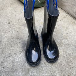 Bocca Kids Black Rain Boots for  Boys Sizes 3