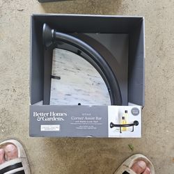 Matte Black Corner Assist Bar Marble 