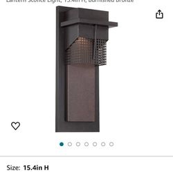 Designers Fountain  LED Wall Lantern Sconce Light 15.5” X 6” W 