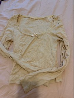Coquette cream long sleeve top