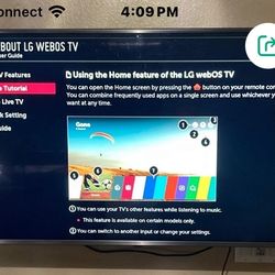 48 inch flatscreen smart TV with wall mount