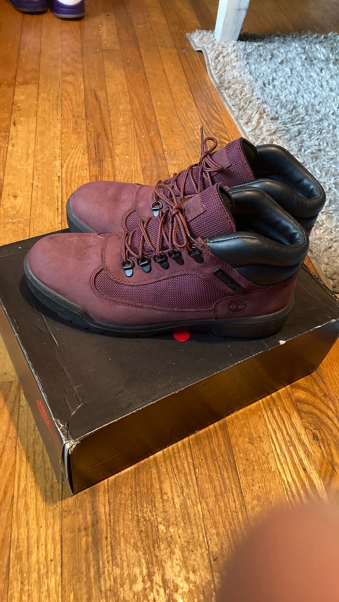 Field Timbs Burgundy Size 10
