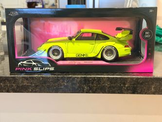 Jada Pink Slips Porsche RWB Genki in yellow-green, 1:18 scale