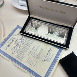 My Last 4 Ounce Pure Silver Bar From Mint With C.O.a. Kinda Rare