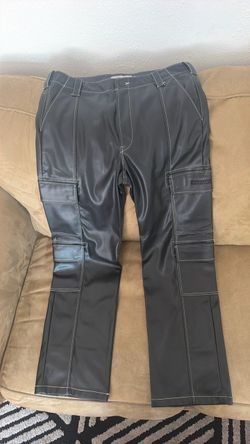 Hudson Jeans Leather Cargo Pants
