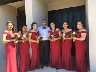 Brides maides dressess