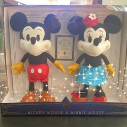 Mickey & Minnie Plush Figures - Limited Edition