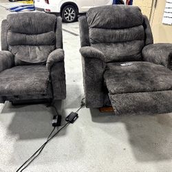 2 Chairs - Power Recliner 