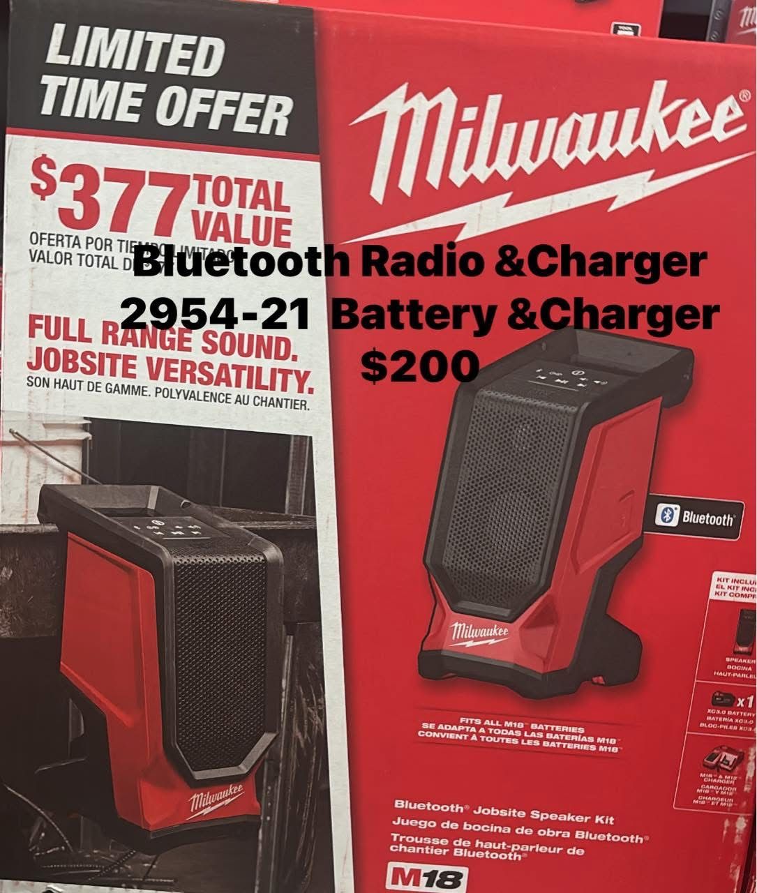 Bluetooth Radio Charger Includes 3.0 Battery And Charger M18 