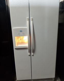 Roper Side By Side White Refrigerator
