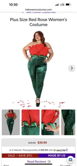 Halloween Costume Red Rose 