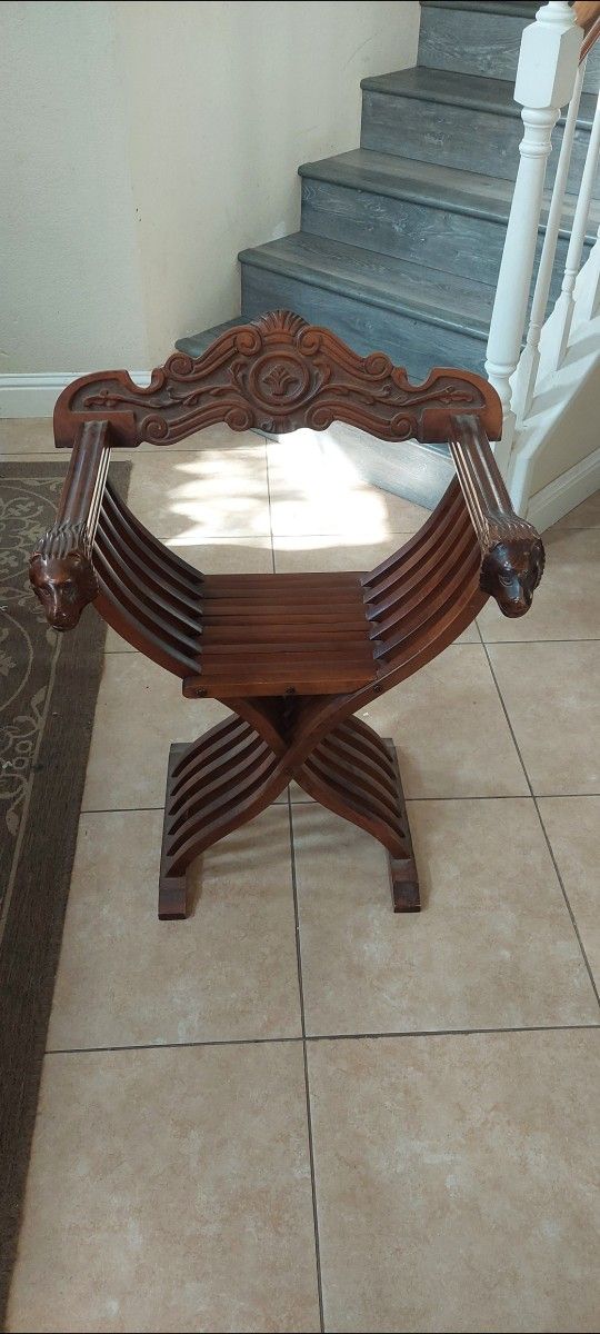 Antique Savonarola Folding Chair.