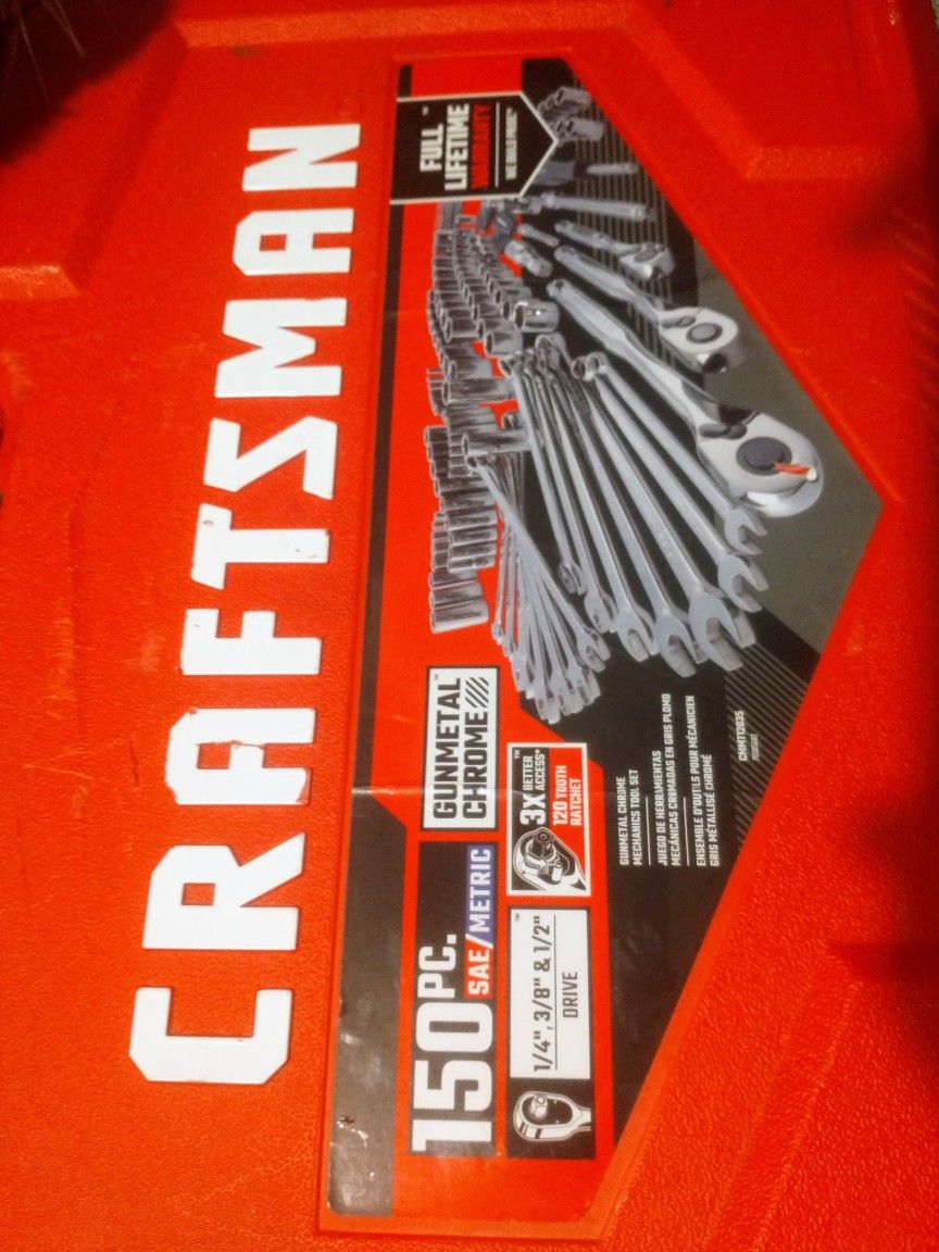 Craftsman 150 Piece Gunmetal Chrome Set