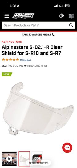 Alpinestars helmet visor