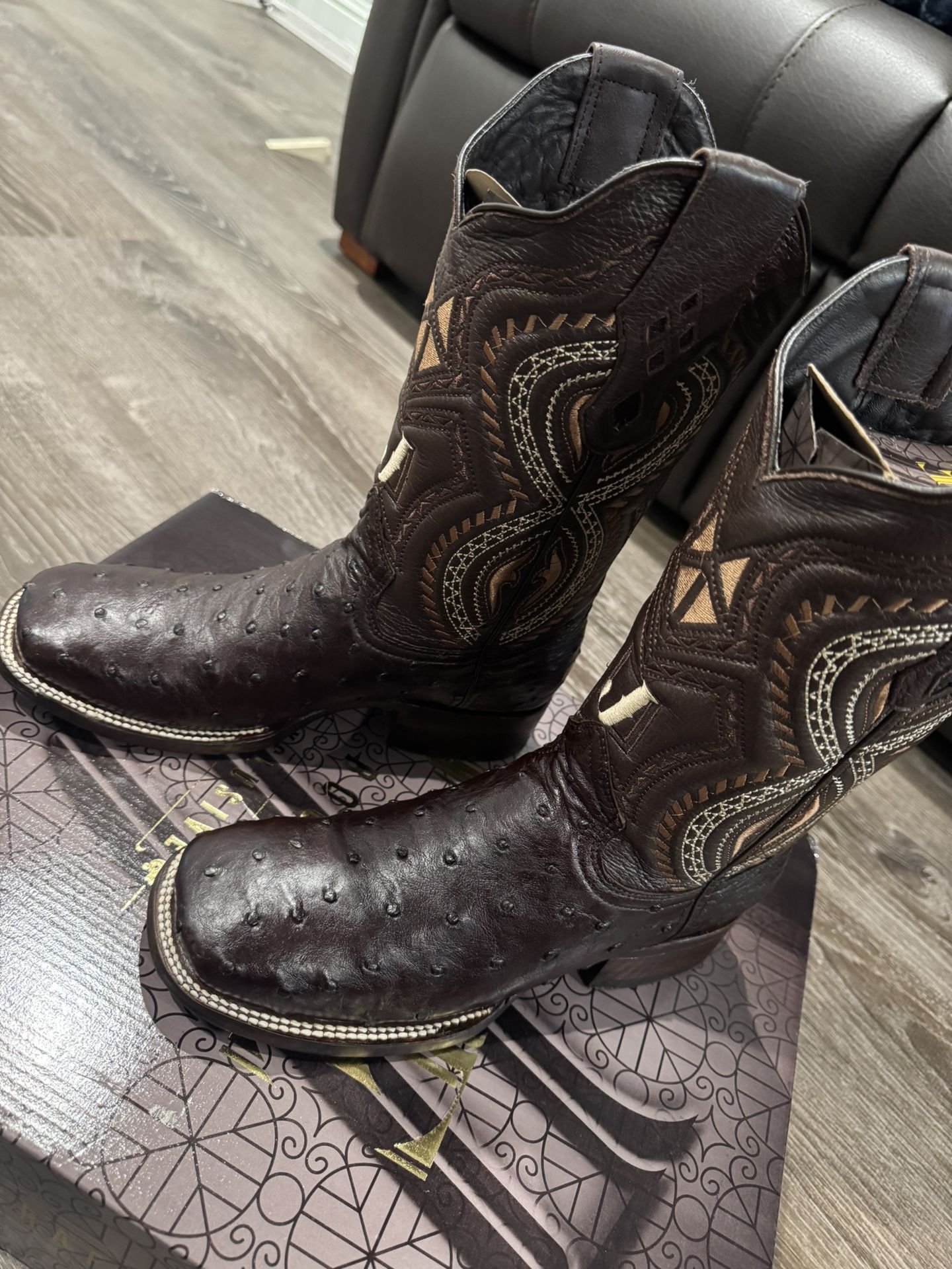 Authentic Ostrich Leather Boots 