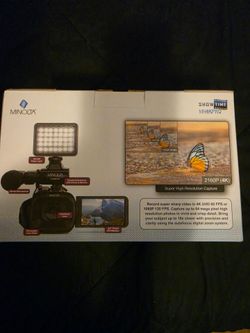 Minolta 4K UHD Movie Maker Camcorder Kit (New Open Box tested but not used)