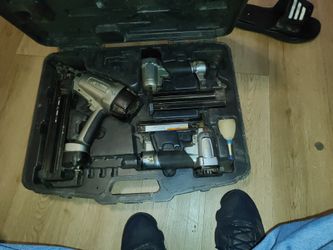 Pro X One Pneumatic Nailer Set, Framer, Pin Nailer and Stapler