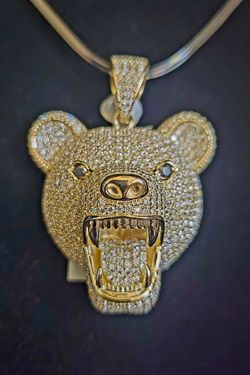 18K Gold Vermeil Bear Pendant