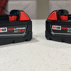 Milwaukee 5.0 Batteries 