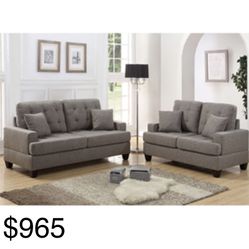 Comfortable Beautiful Sofa and Loveseat Set
