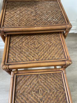 Padma’s Plantation Rattan Nesting Tables