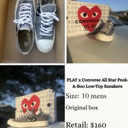 PLAY x Converse Men’s Chuck Taylor All Star Peek-A-Boo Low-Top Sneakers