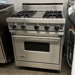 Viking 30”Wide All Gas Range Stove Stainless Steel 4Burners 