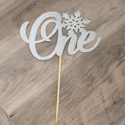 One Cake Topper, 1st Winter Birthday Topper