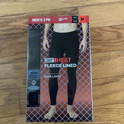 NWT 32 degrees Heat Men’s fleece lined base layer pants 2 pack size M