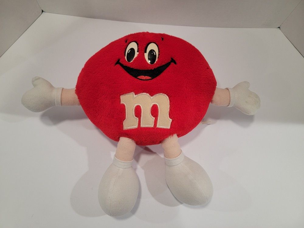 M&M's Candy Vintage 1996 Mars Inc. Red M&M 11.5" Inch Tall Stuffed Plush Toy