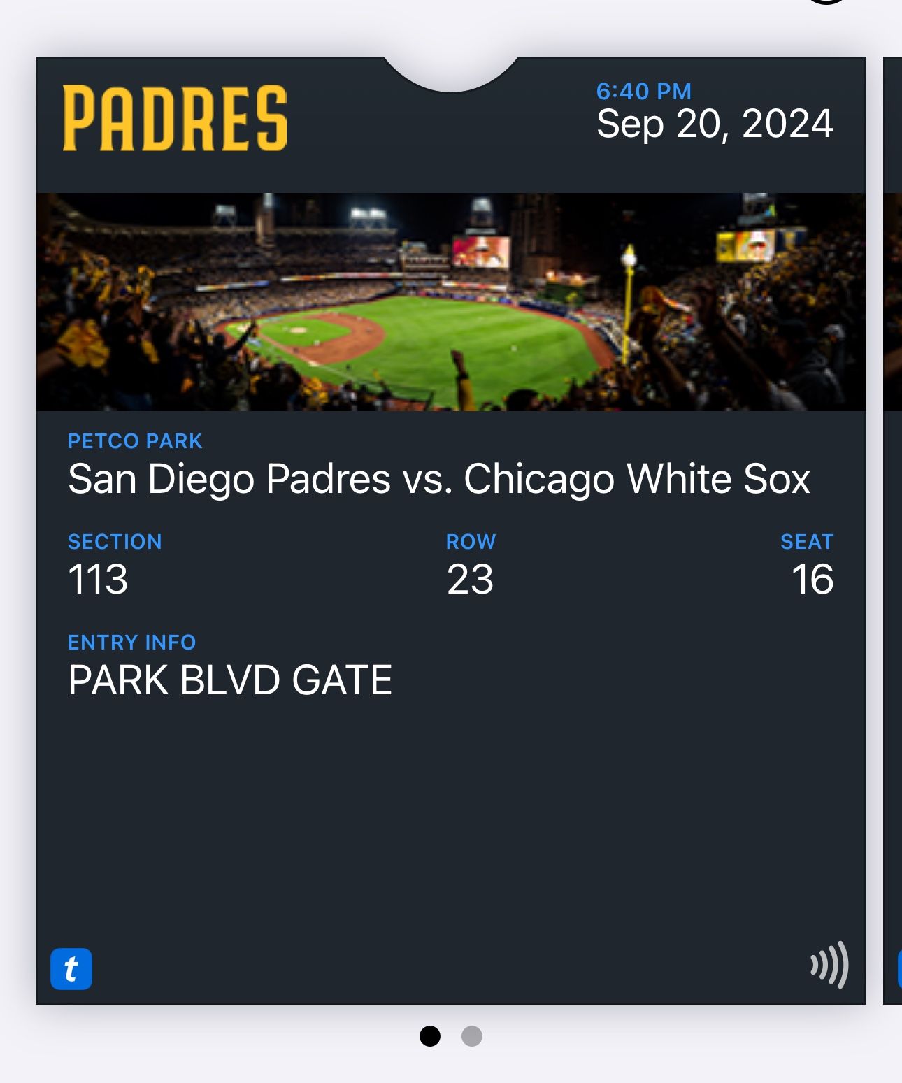 Two Padres Tickets & Parking