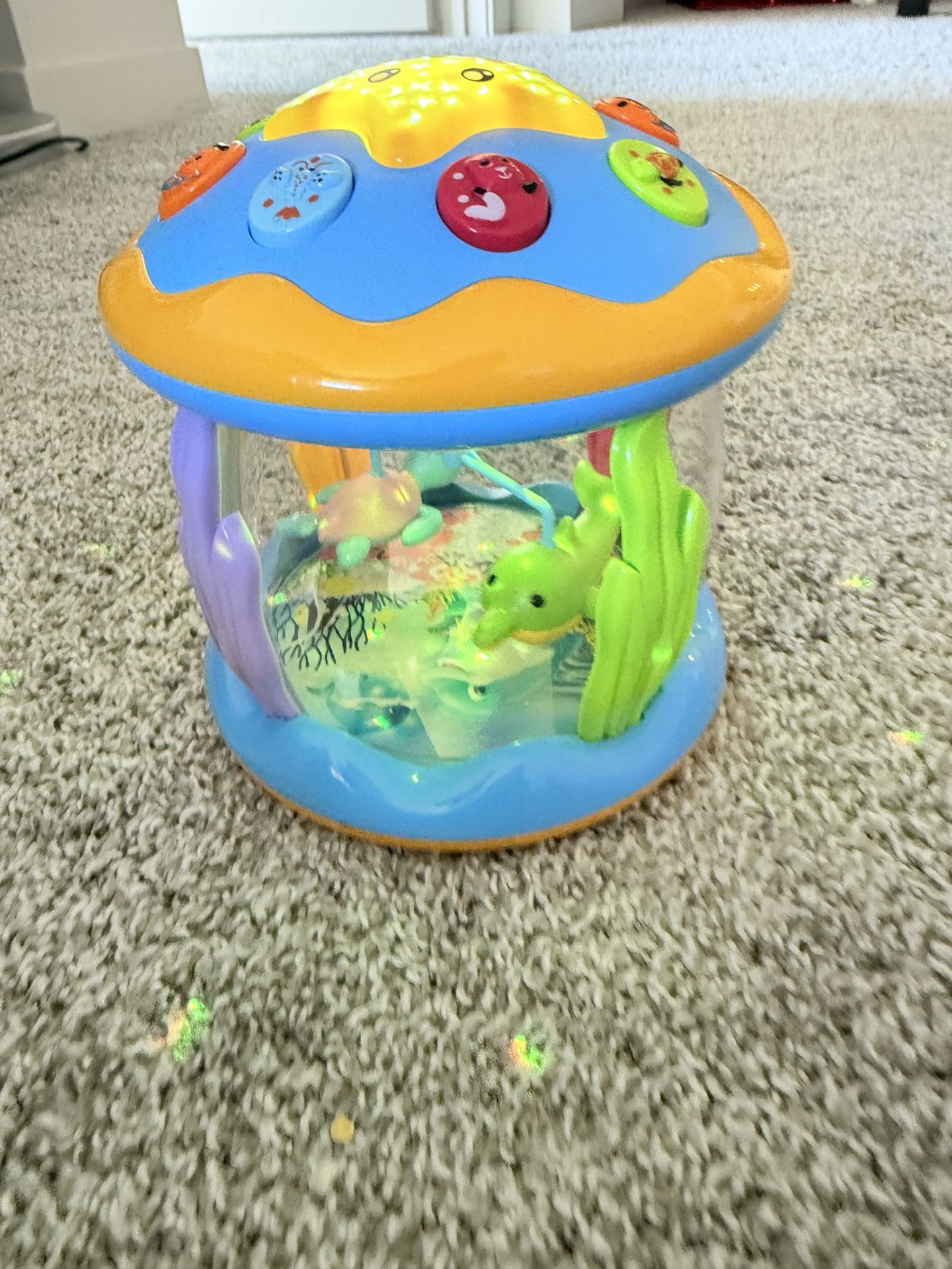 Baby Musical Toys 0-6 6-12 Months Rotating Projector Light Up Infant Tummy Time Toys 0-3-6 Months Sensory Toddler Toy Age 1-2-4 New Birthday Gifts for