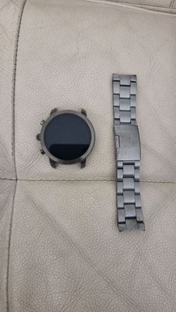 Fossil Gen 6 FTW4061 Smartwatch 44mm Black Stainless Steel - For Parts or Repair