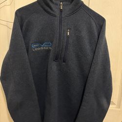 Men’s Medium M Patagonia Better Sweater Dark Blue W Grey  Quarter Zip Sweatshirt
