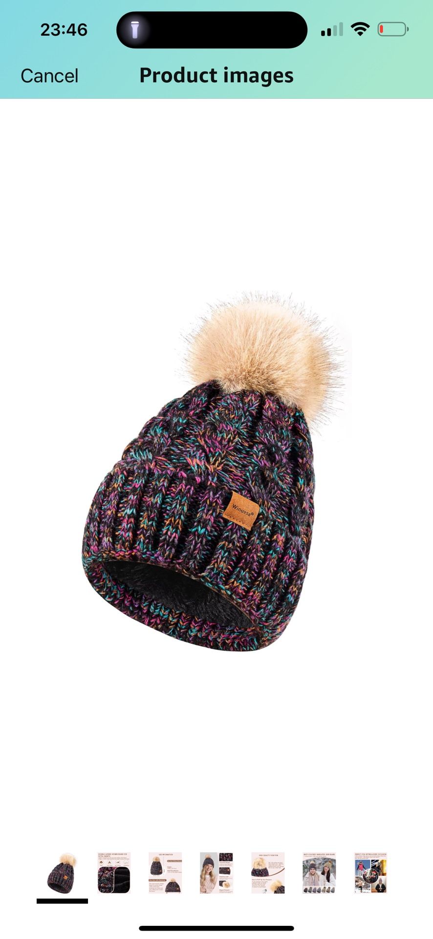 Brand New Winter Hats for Women with Pom Pom, Womens Beanie Fleece Lined for Cold Weather, Multicolor Ski Skull Cap