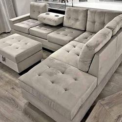 Storage Ottoman, Sectional , Modern Design , Livingroom Set , Same Day Delivery 🚚 