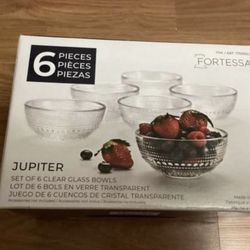 6 Pic Jupiter Glass Bowls Set