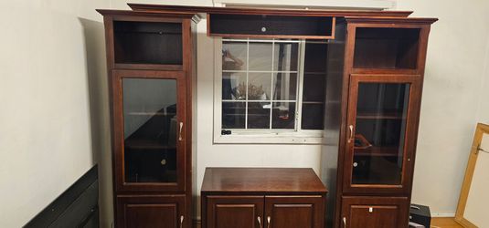 Wood Entertainment Center Wall Unit