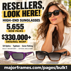 RESELLER INVENTORY — HIGH-END SUNGLASSES BULK SALE