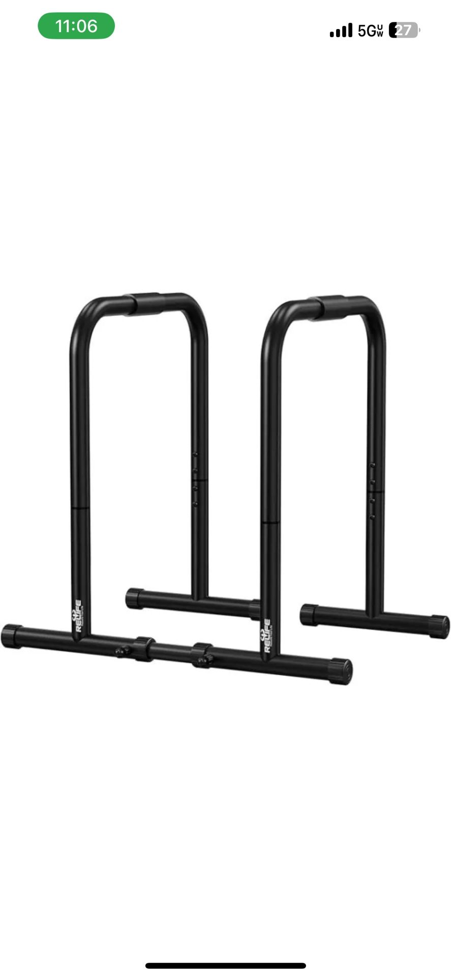 RELIFE Dip Bar Station l Fitness Workout l Dip Stand Station Machine
