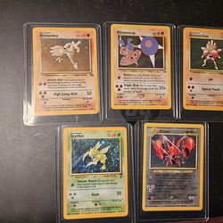 5 Rare Holo Pokemon Cards