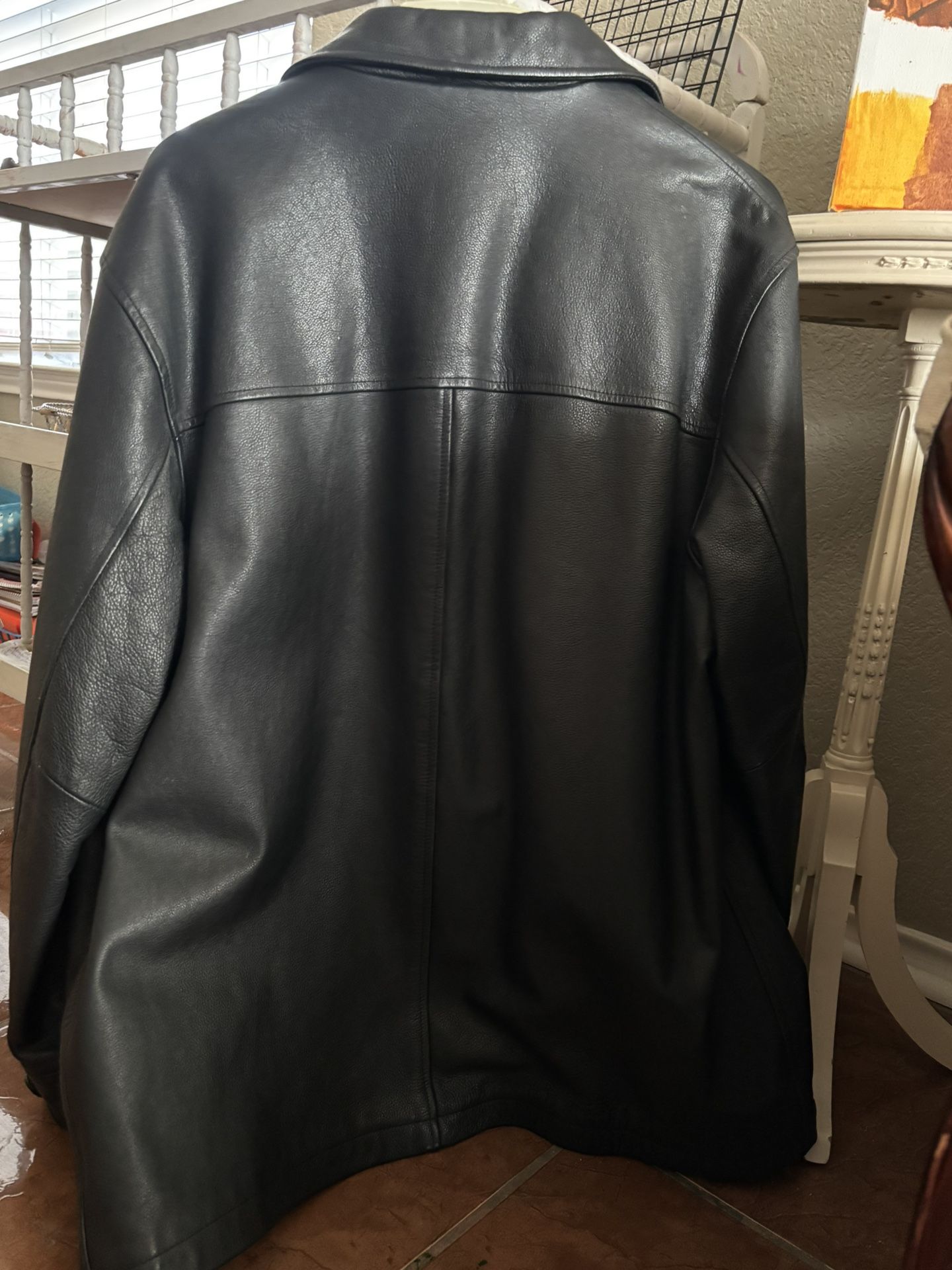 Gap Men Gap Leather Jacket Black