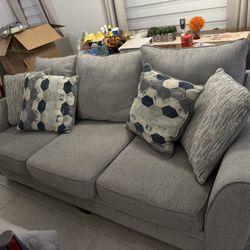 Gray 3-Seater Sofa + Coffee Table Set